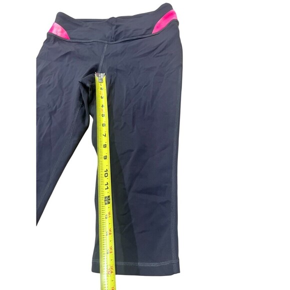 Lucy Womens Capri Leggings Size S Black Pink Cropped Yoga Training Gym Stretch - Picture 4 of 5
